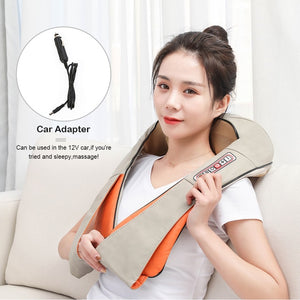 Electrical Massage Back Shoulder Body Neck Massager Multifunctional Shawl Infrared Heated Kneading Car/Home Massager